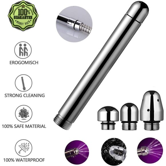 Nozzle Shower 3 Heads Aluminum Cleaner Cleansing Colonic Douche System CleanerSi - Picture 6 of 9